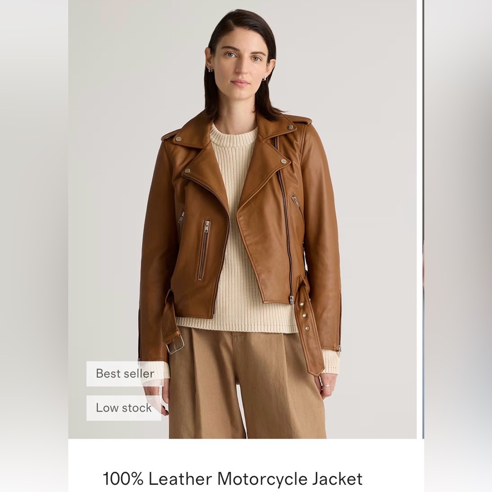 Quince Brown Leather Jacket